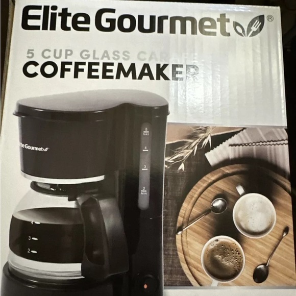 Elite Gourmet 5-Cup Automatic Brew & Drip Coffee Maker, Black - Picture 1 of 7